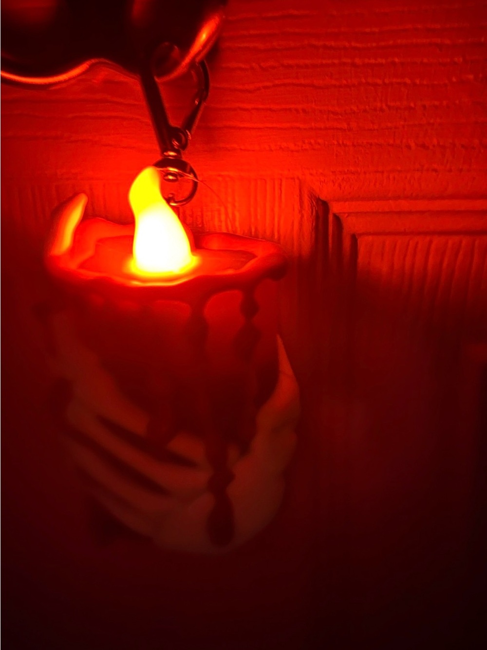 NEW Bath Body Works Halloween PocketBac Holder Skeleton Hand Candle Music Glows